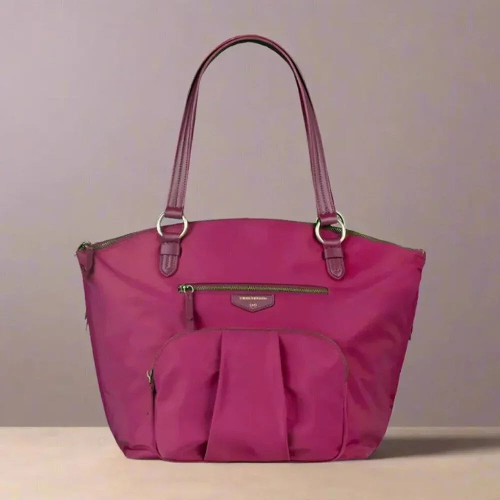 TWELVElittle Large Allure Dome Diaper Bag Pink Nylon Tote Crossbody Baby Bag